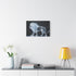 Cybernetic Lion Made of Light Shards — Canvas Wall Art — Kiln-Dried Pine Frame & Ready-to-Hang Back View