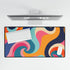 Vibrant Retro 70s Ocean Waves — XL & XXL Desk Mat — Product Detail View 5