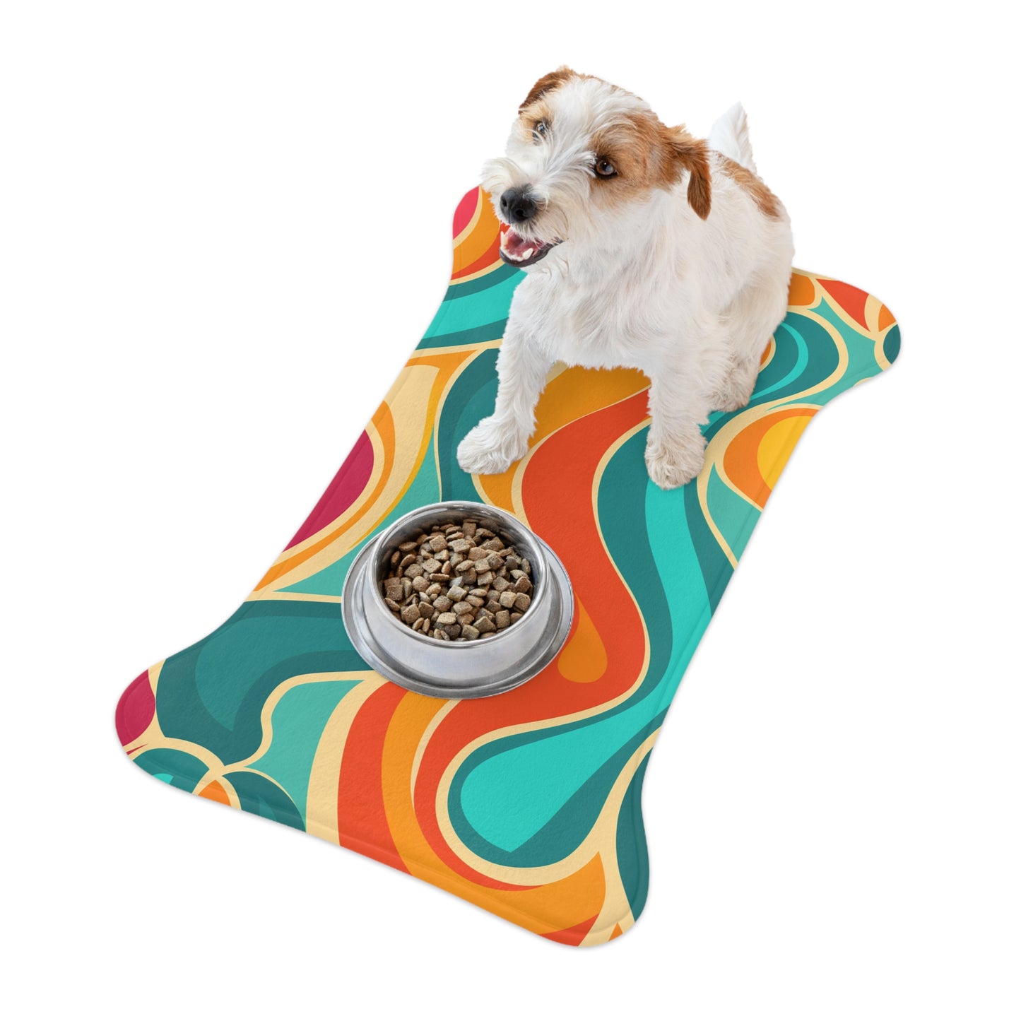 Wave Pattern Pet Feeding Mat