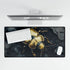 Golden Beetle Crawling on Obsidian Floor Gaming XXL Extended Desk Mat