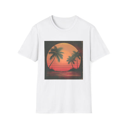 Palm Paradise: Retro Sunset Escape T Shirt