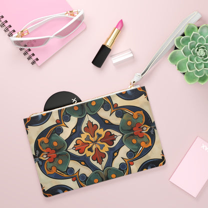 Tile Print Clutch Bag