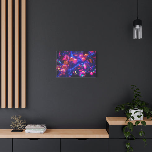 Cyber Tree with Neon Fruit — Canvas Wall Art — Product Detail View 5