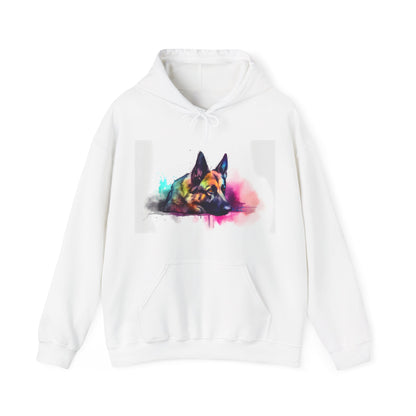 Standing Guard GSD Watercolor Hoodie