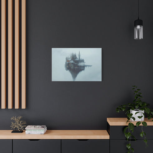 Blizzard Wrapping a Floating Castle — Canvas Wall Art — Product Detail View 8