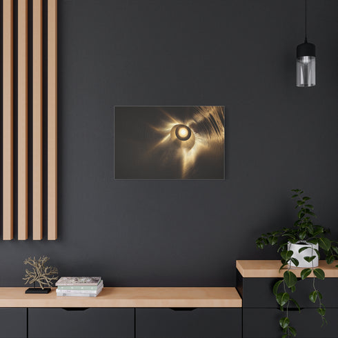 Solar Eclipse Casting Fractal Shadows — Canvas Wall Art — Product Detail View 8