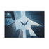 Paper Crane Soaring Above Skyscrapers (Edition II) — Canvas Wall Art — Living Room Wall Lifestyle View