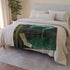 Floating Library under Time Vortex — Plush Fleece Throw Blanket — Product Detail View 6