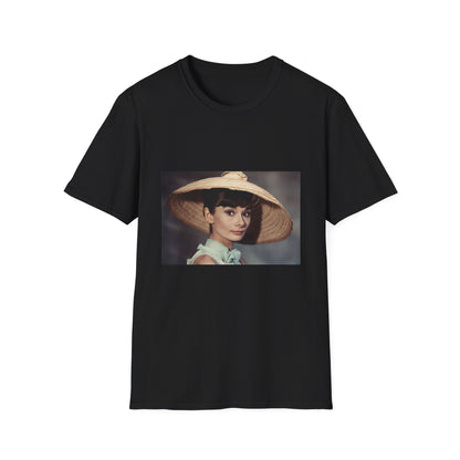 Audrey Hepburn Elegant Icon Tee | T-Shirt | Cotton, Crew neck, DTG, Men's Clothing, Regular fit, T-shirts, Women's Clothing | Prints with Passion