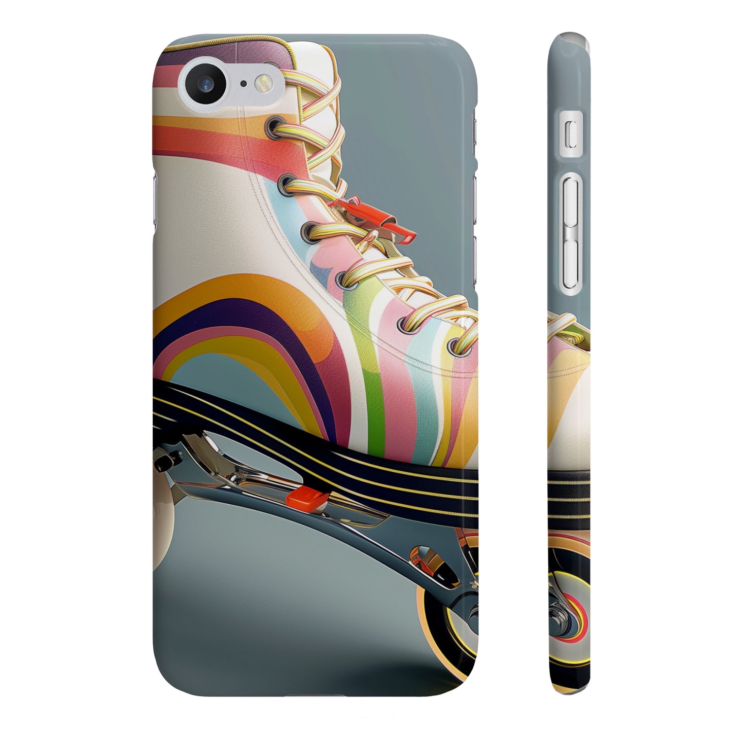 Skate Away:Retro Stripe Phone Case