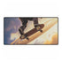 Skateboarder Riding on Rings of Saturn — XL & XXL Desk Mat — Full Top-Down Artwork View