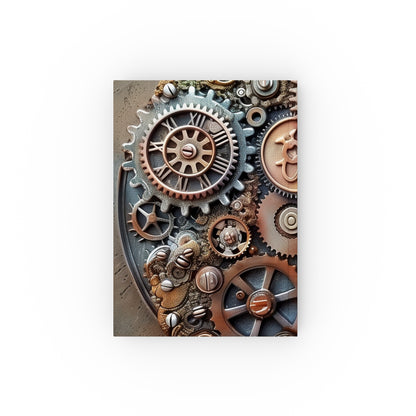 "Steampunk Chronicles Gearhead's Journal - Intricate mechanical cover design, perfect for capturing creative ideas, stories, or gifts!"