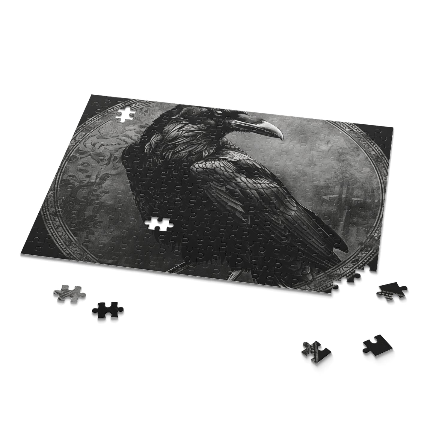 Gothic Raven Jigsaw Puzzle - Dark and Mysterious Puzzle with Gothic Aesthetics