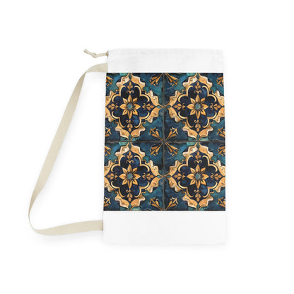 "Artisan Tiles pattern pillowcase, perfect blend of style and function for laundry needs"