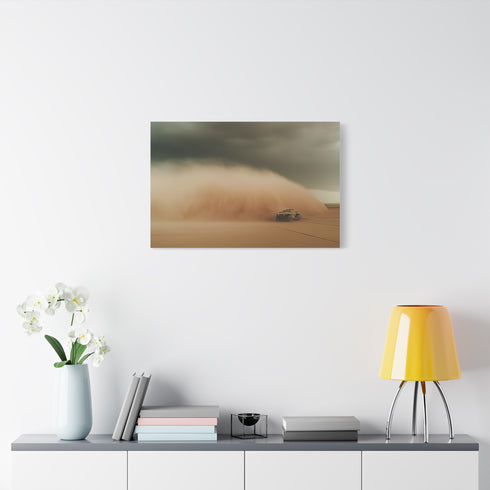 Desert Storm with Giant Sand Serpent — Canvas Wall Art — Product Detail View 7