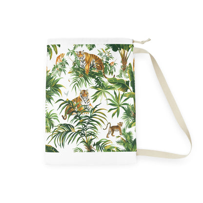 Safari Tiger Print Laundry Bag - Stylish and practical laundry storage solution with captivating jungle print.