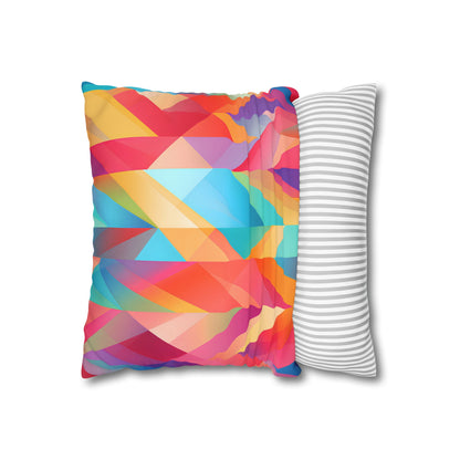 "Summer Geo Dream Pillowcase - Vibrant geometric pattern in sunny colors, high-quality & stylish for all seasons, makes a great gift. Shop now!"