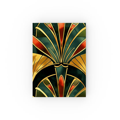 "Geometric Muse: Art Deco Journal - Elegant design, high-quality material, perfect for all seasons. Makes a great gift! Explore your creativity with geometric patterns."