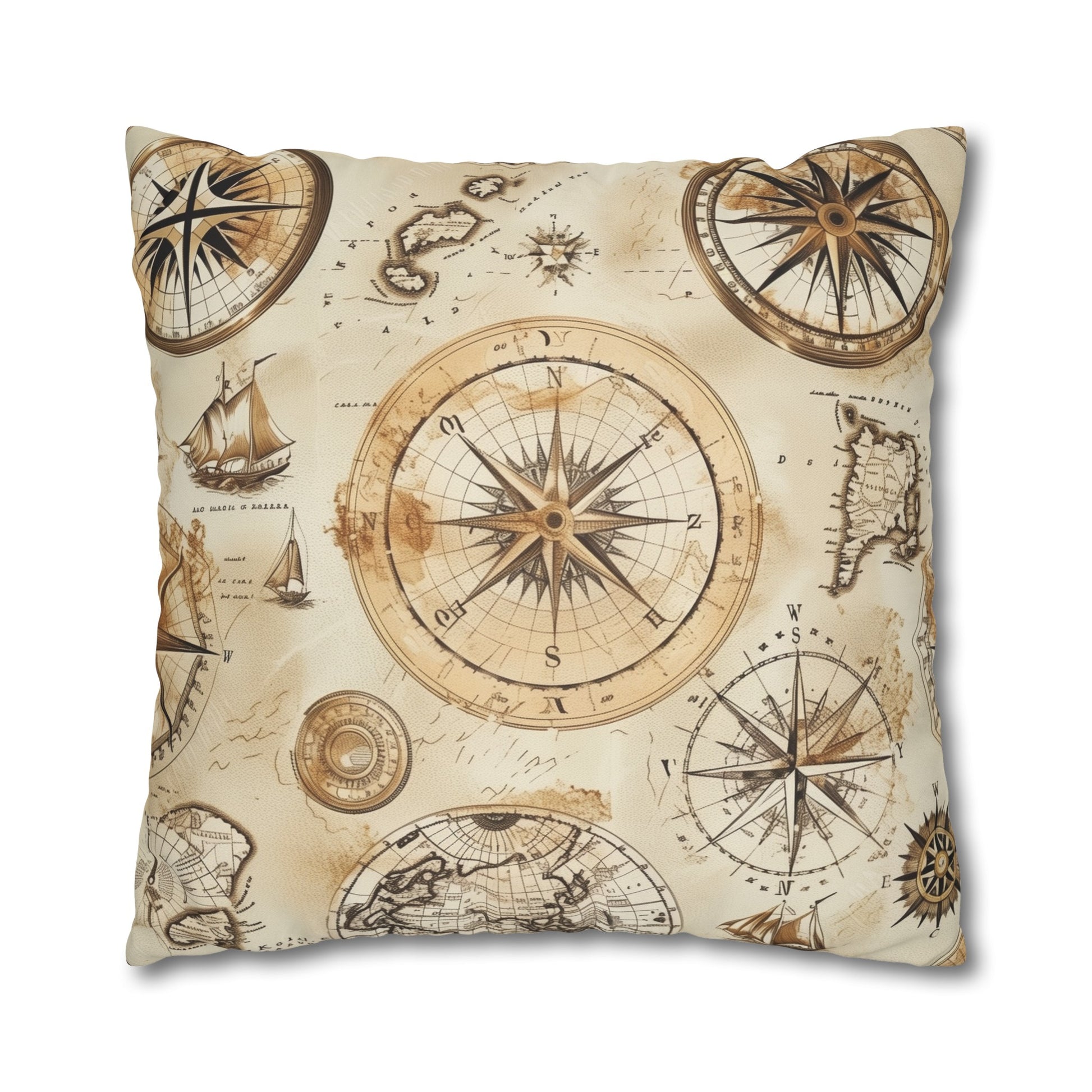 "Vintage Maps Pillowcase Collection - Explore history with this travel-inspired design for cozy home decor"