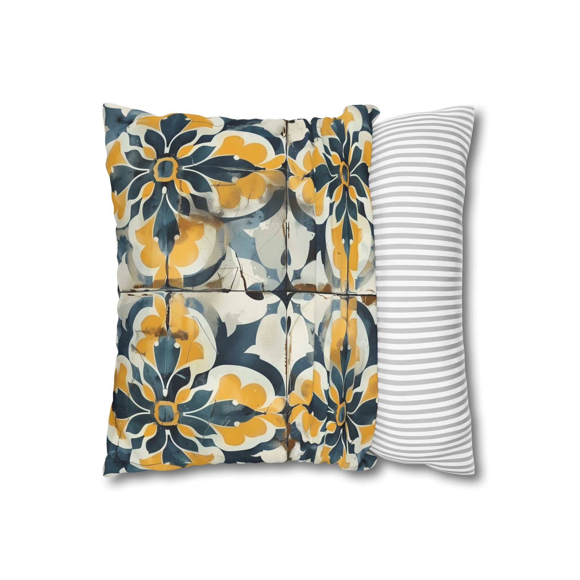 "Artisan Tiles Pillow Case - Elegant seamless pattern for sophisticated bedding"