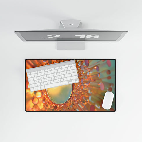 Sunrise Reflecting on Infinity Mirror — XL & XXL Desk Mat — Product Detail View 8
