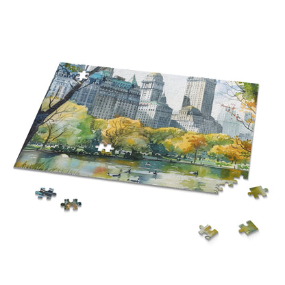 Central Park Watercolor Jigsaw Puzzle