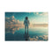 Astronaut Standing on a Mirror Ocean — Canvas Wall Art — Front Gallery-Wrapped Canvas View
