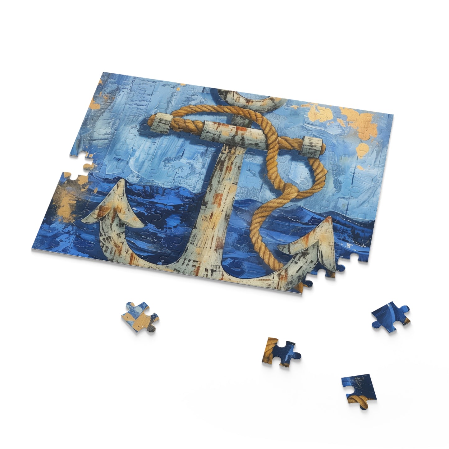 "Anchor and Rope Puzzle - Beautiful nautical design for maritime décor enthusiasts"