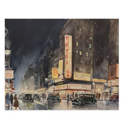 1920s NY skyline jigsaw puzzle - step back in time and piece together iconic New York streets in this nostalgic puzzle.