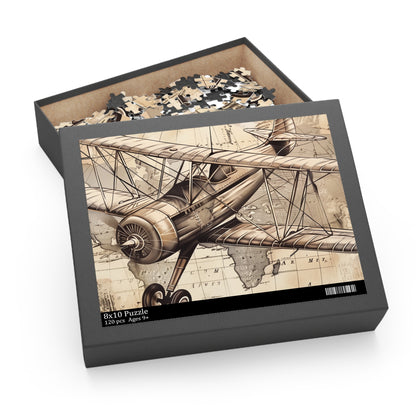 Vintage Airplane Travel Stamp Puzzle | Puzzle | Back-to-School, Fall Picks, Games, Holiday Picks, Home & Living, Puzzles, TikTok, Valentine's Day, Valentine's Day Picks | Prints with Passion