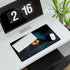 Glowing Eye in Pyramid with Circuit Lines — XL & XXL Desk Mat — Product Detail View 7