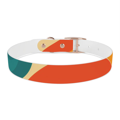 Retro Waves Dog Collar: Colorful & Vibrant Design