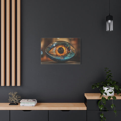 Glass Eye Watching Galactic Core — Canvas Wall Art — Product Detail View 8