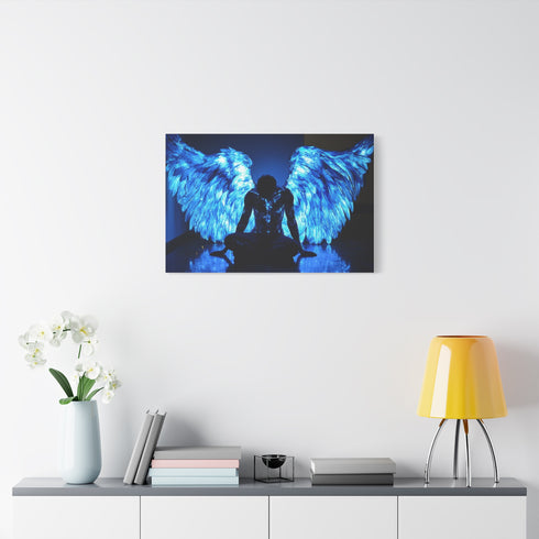Fallen Angel with Glowing Wings — Canvas Wall Art — Product Detail View 7