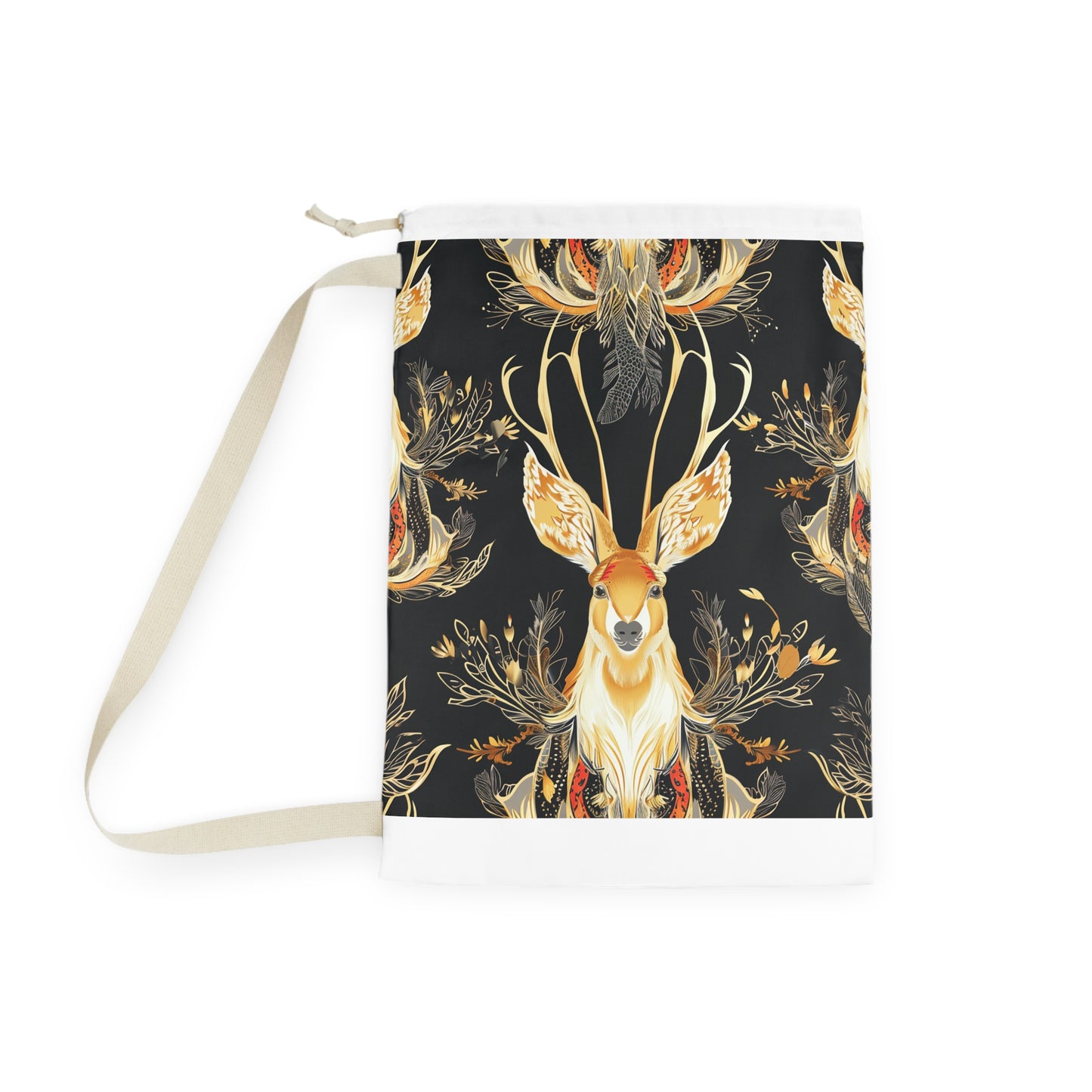 "Jackalope Fantasy Laundry Bag - Stylish and durable mythical patterned laundry bag"