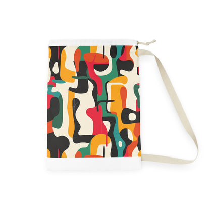 "Abstract Bright Laundry Bag - Modern seamless pattern in bold colors for stylish laundry room decor"