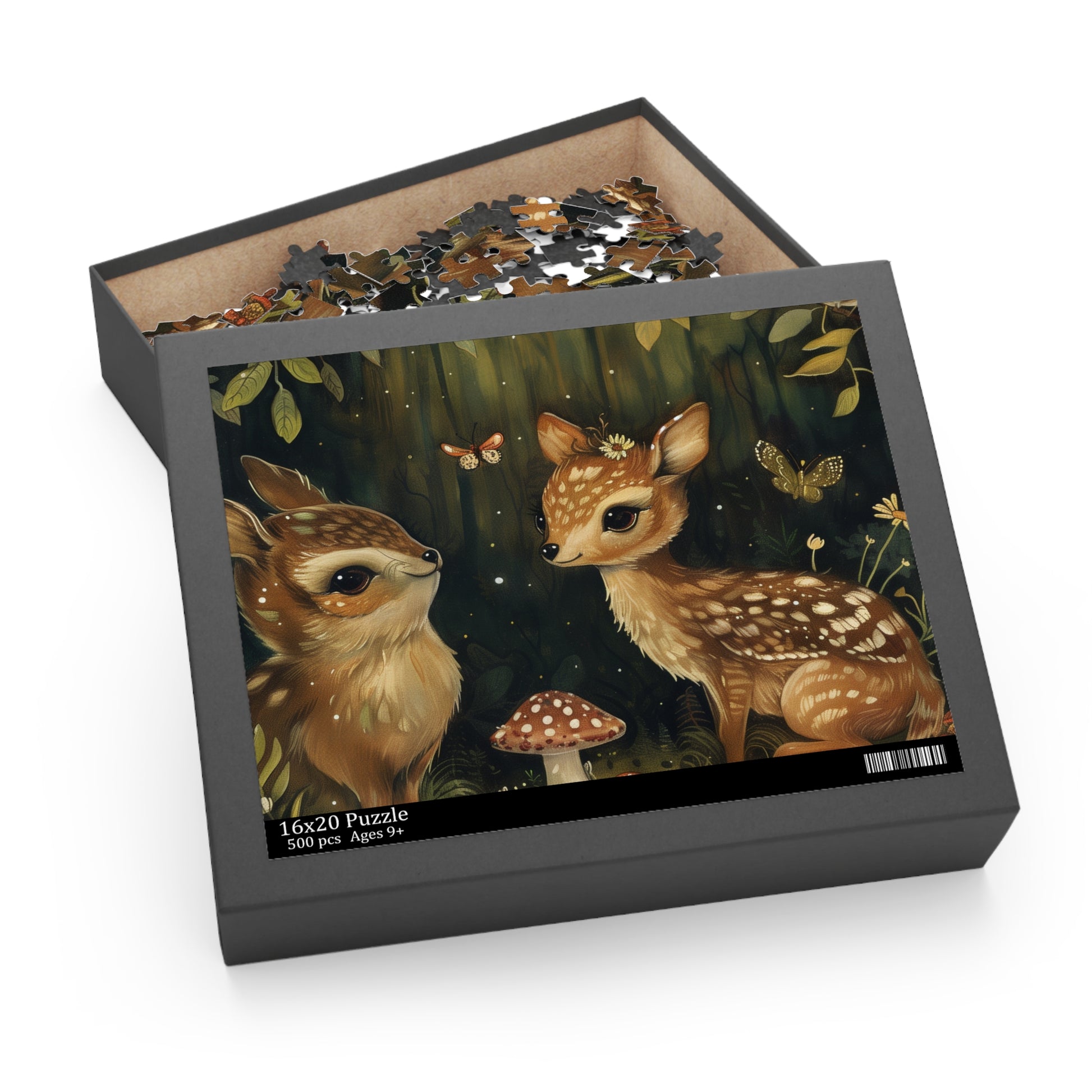 "Woodland Creatures Jigsaw Puzzle - Enchanting forest scene with adorable animals, perfect for animal lovers and puzzle enthusiasts."