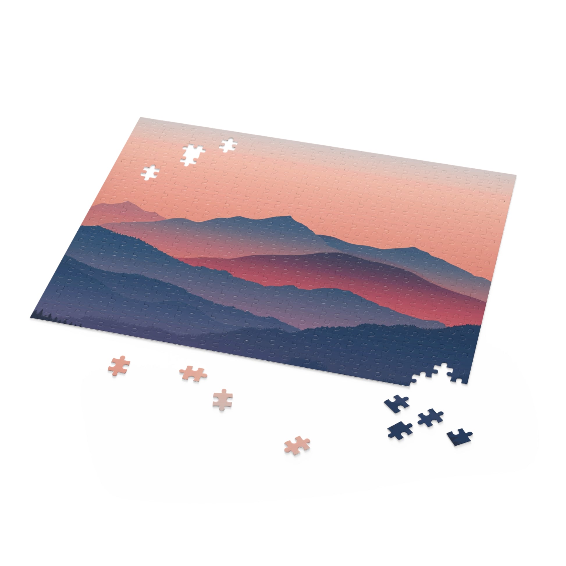 Serene Mountain View Jigsaw Puzzle - Relaxing Nature Landscape Puzzle for Mindfulness