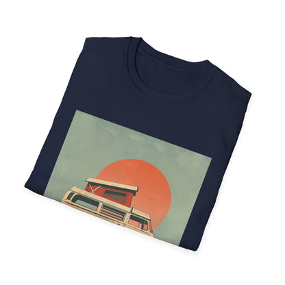 Chasing Horizons: Retro Camper Van at Sunset T-Shirt