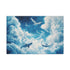 Sky Whales Grazing on Clouds — Canvas Wall Art — Living Room Wall Lifestyle View