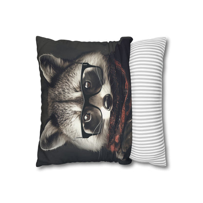 "Rascally Raccoon Pillowcase - High-quality, stylish design perfect for all seasons. Makes a great gift for those who appreciate playful mischief. Shop now!"