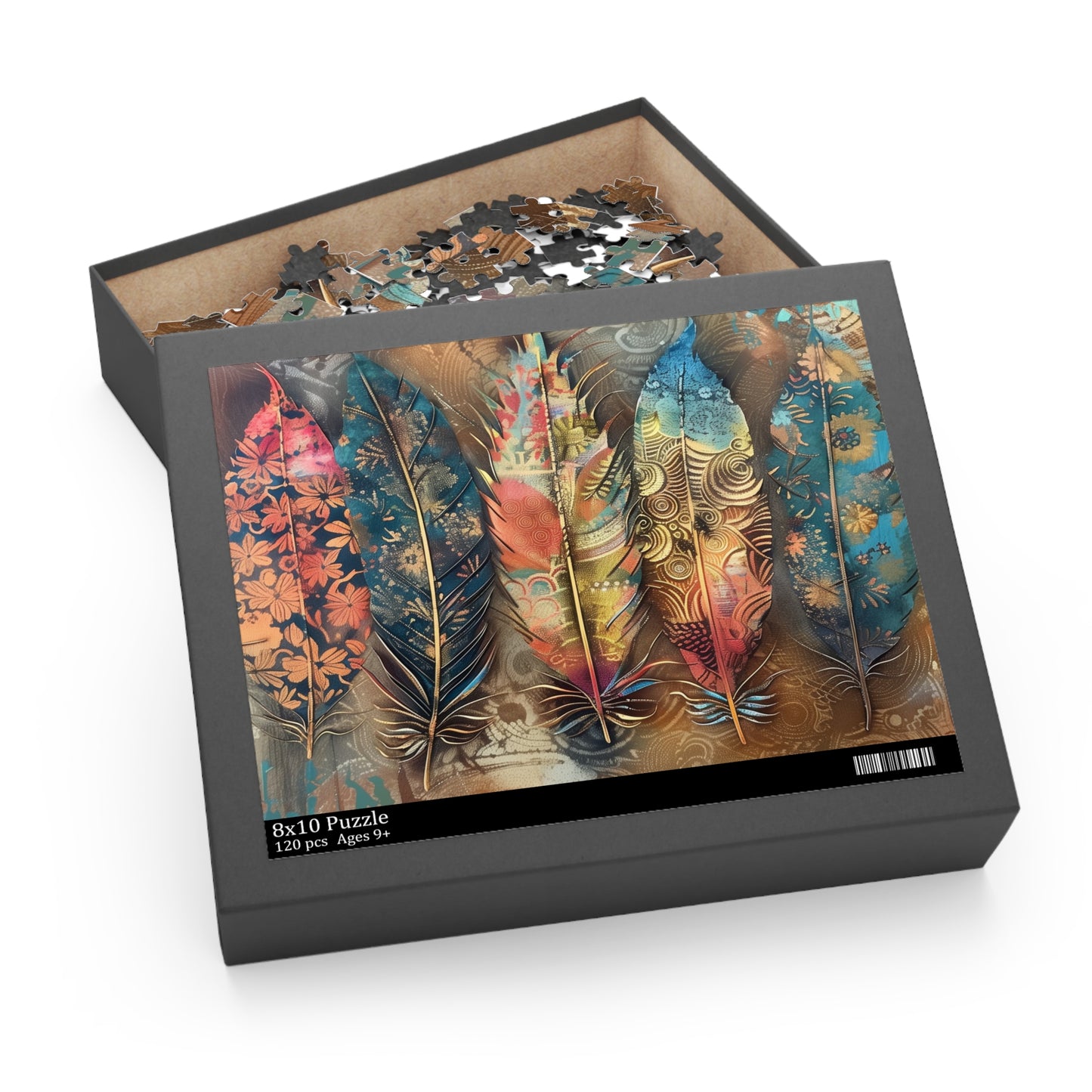 Bohemian Feathers Jigsaw Puzzle | Puzzle | Back-to-School, Fall Picks, Games, Holiday Picks, Home & Living, Puzzles, TikTok, Valentine's Day, Valentine's Day Picks | Prints with Passion