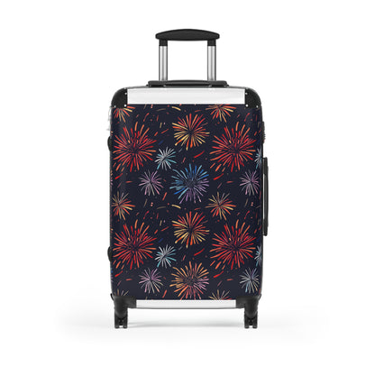 Sparkling Suitcase: Festive Fireworks Pattern