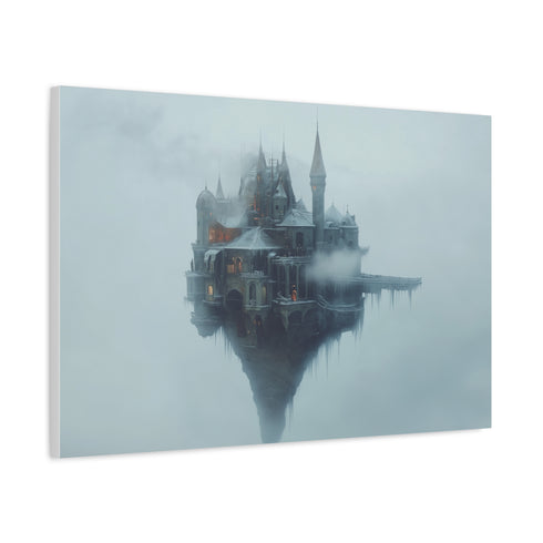 Blizzard Wrapping a Floating Castle — Canvas Wall Art — Product Detail View 6