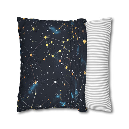 "Starry Night Pillow Case with Constellation Stars design for peaceful sleep"