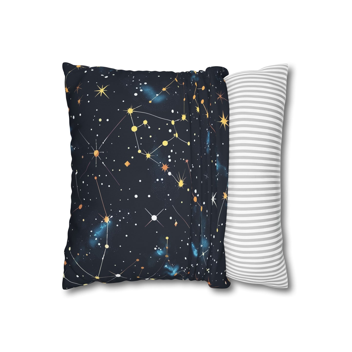 "Starry Night Pillow Case with Constellation Stars Seamless Pattern for Cosmic Bliss"