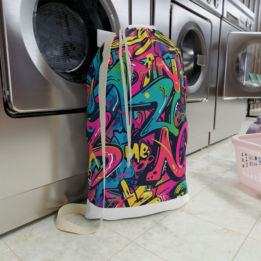 Neon Graffiti Laundry Bag | Home Decor | Accessories, All Over Print, AOP, Bags, Laundry, Sublimation | Prints with Passion