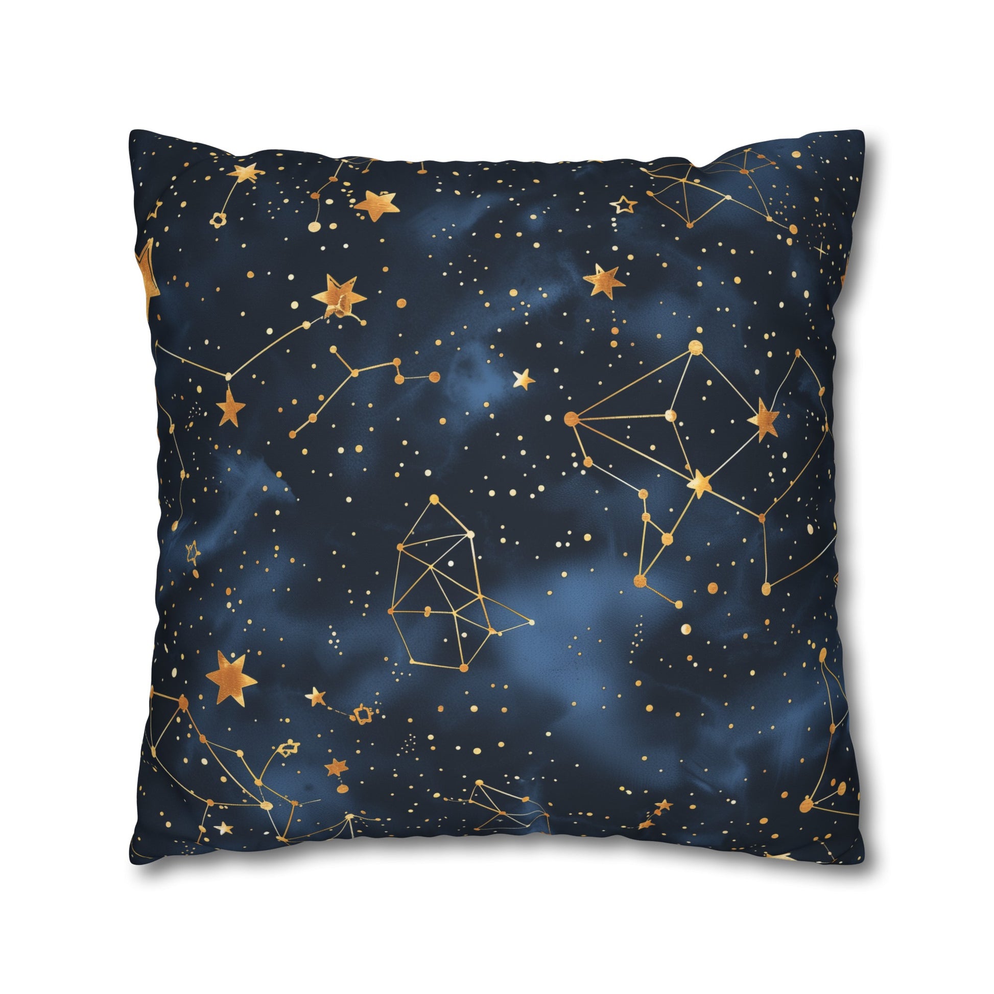 "Transform your bed with our Starry Night Pillowcase - Constellation Stars pattern for celestial dreams"