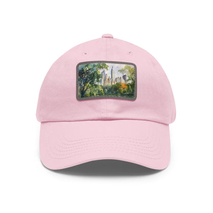 Central Park Watercolor Skyline Baseball Cap