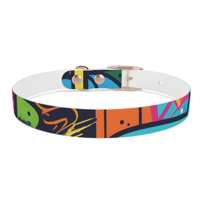 Neon Graffiti Dog Collar: Urban Style Statement